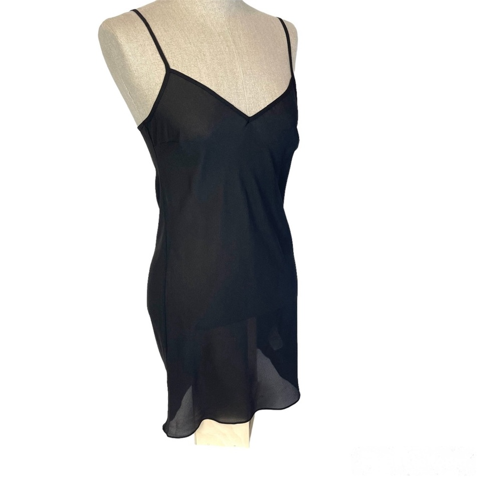 New Veronica Beard Slip Semi-Sheer Combo Dress Black S Small
